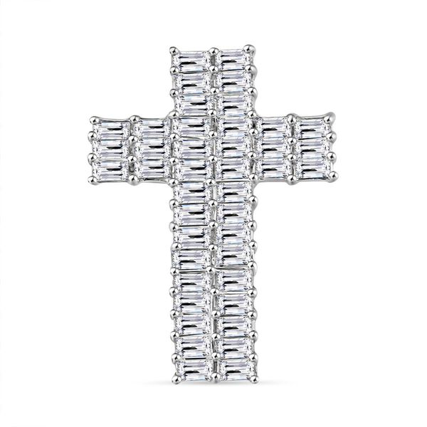 VS Diamant Kreuz Anh&auml;nger in 950 Platin - 0,46 ct.