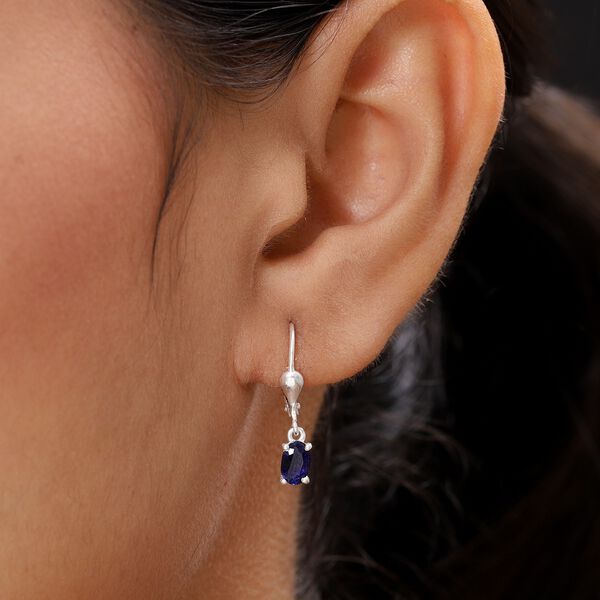 Masoala Saphir Ohrh&auml;nger 925 Silber (Fissure gef&uuml;llt Saphir) ca. 1,30 ct&nbsp; image number 2