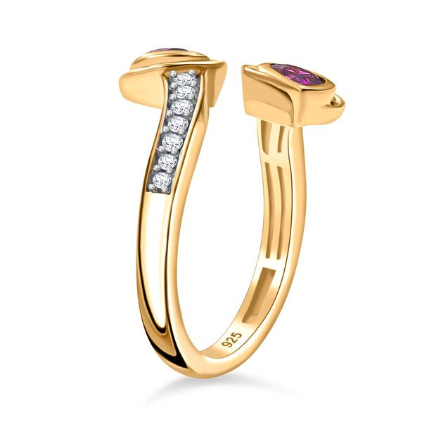 AAA Radiant Ember Granat und Zirkon Ring - 1,40 ct. image number 5