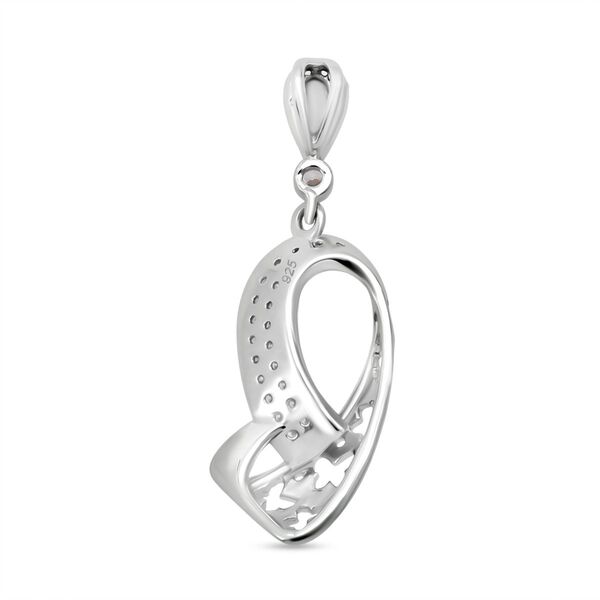 LUSTRO STELLA - Wei&szlig;er Zirkonia Ohrringe und Anh&auml;nger, 925 Silber rhodiniert image number 5