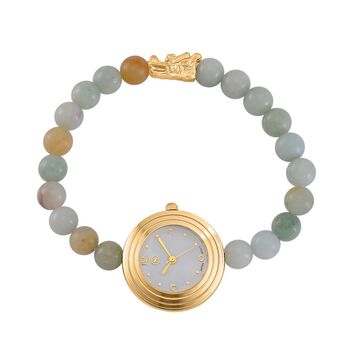 Mehrfarbiger Amazonit Uhren Reiner Edelstahl Bicolor flexibel ca. 50,00 ct.