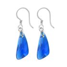J Francis gefertigt mit SWAROVSKI Capri Blau Swarovski Kristall Ohrringe 925 Silber platiniert