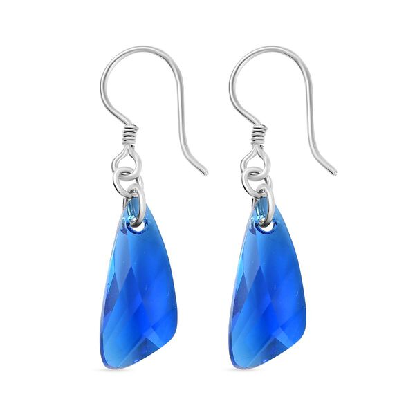 J Francis gefertigt mit SWAROVSKI- Capri blaue Swarovski Kristall Ohrringe
