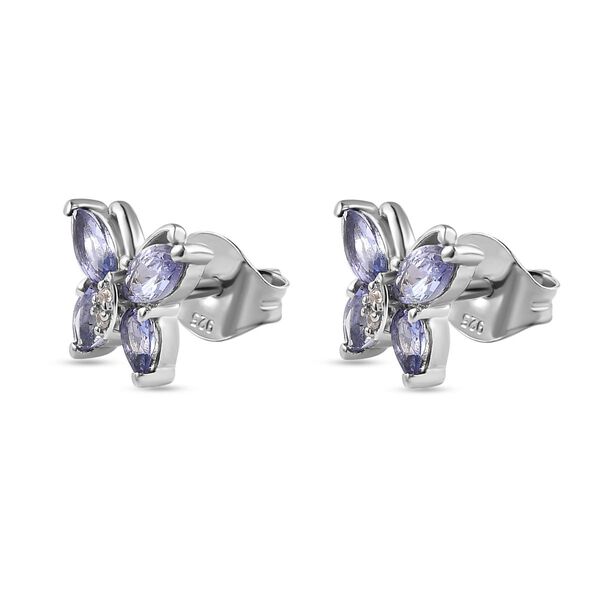 Tansanit und Zirkon Ohrringe - 1,58 ct. image number 5