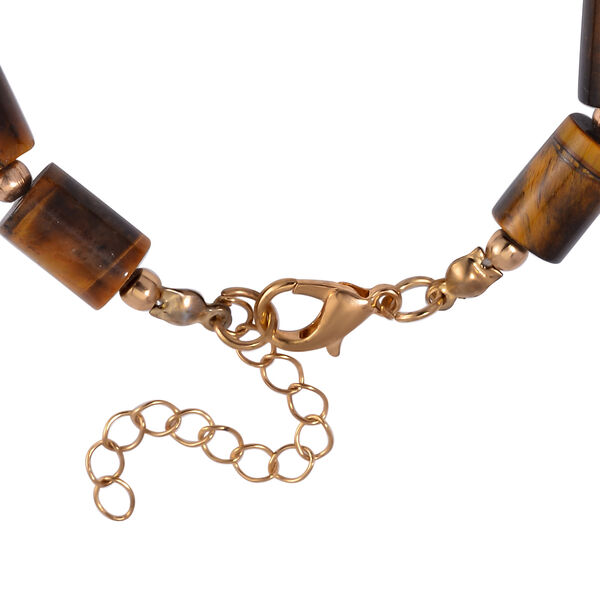 Gelbes Tigerauge Schmuckset  Legierung Standard gelb vergoldet ca. 91,40 ct. image number 3