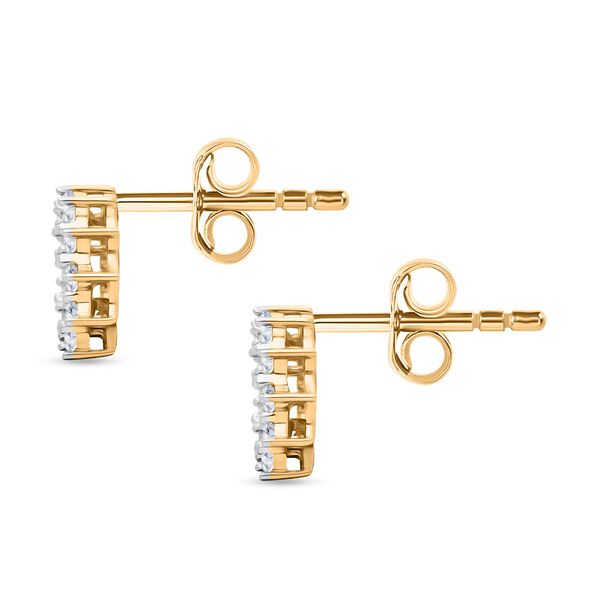 LUXURIANT DIAMOND - Lab Grown Diamant SI-GH Ohrringe und Anh&auml;nget mit Kette (ca. 50cm),  925 Silber Gelbgold Vermeil ca. 0.75 ct image number 5