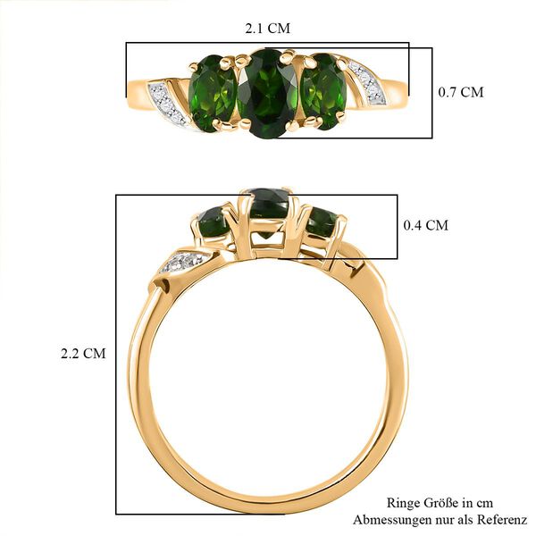 Chromdiopsid und Zirkon-Ring image number 7