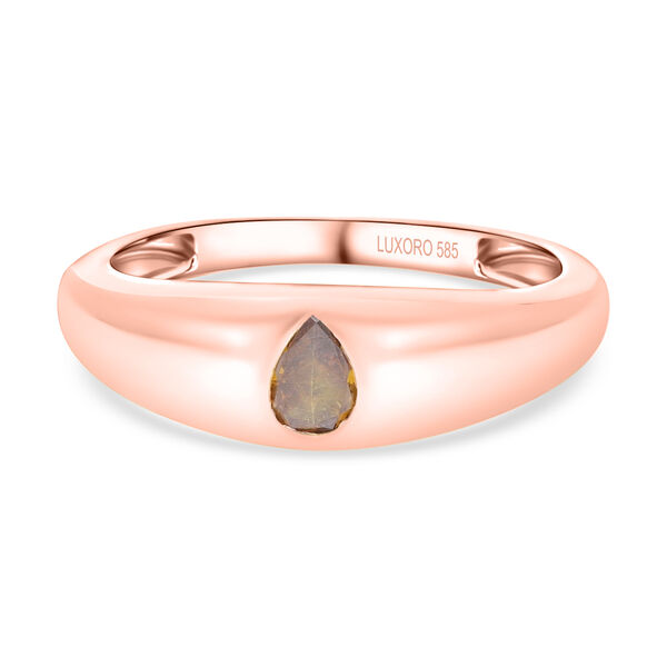 LUXORO nat&uuml;rlicher champagnerfarbener Diamant-Ring I1 - 0,25 ct.