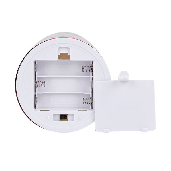 LED-Deko-Zylinder aus Glas mit Weihnachts-Motiven, Rot image number 6