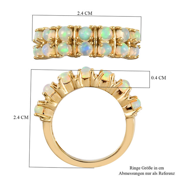 Nat&uuml;rlicher, &auml;thiopischer Opal-Ring, 925 Silber vergoldet  ca. 1,23 ct image number 7