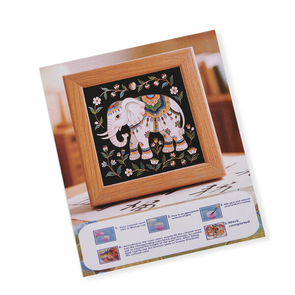 Goldene Elefant mit Sandbild, Aufbewahrungsbox, 23x15,3x6cm image number 9