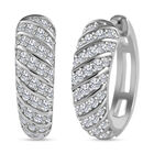 LUSTRO STELLA - Weißer Zirkonia Ohrringe, 925 Silber rhodiniert, ca. 1.98 ct