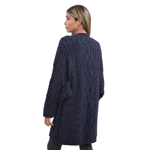 LA MAREY lange Strickjacke mit Knöpfen, Einheitsgröße Dunkelblau image number 1