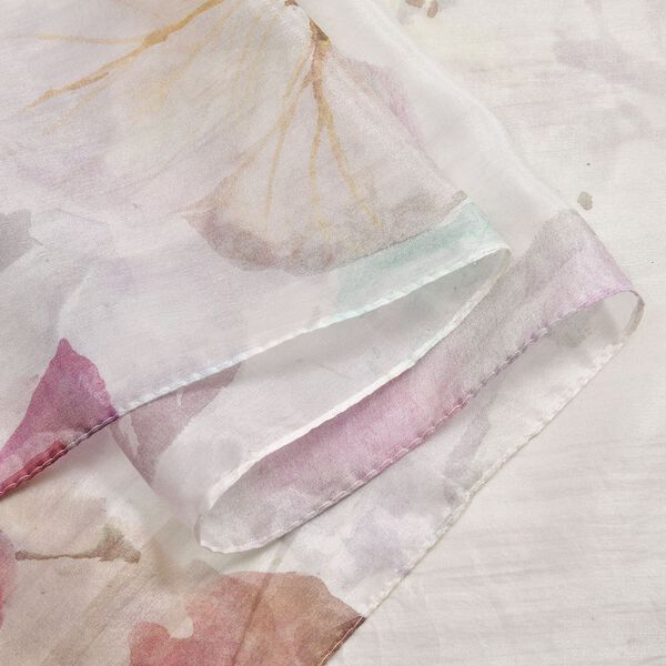 LA MAREY 100% Maulbeerseide Foulard, Koralle image number 2