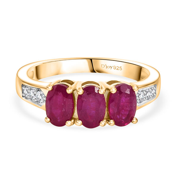 D’Joy AA afrikanischer Rubin und Zirkon Ring - 2,24 ct. image number 0