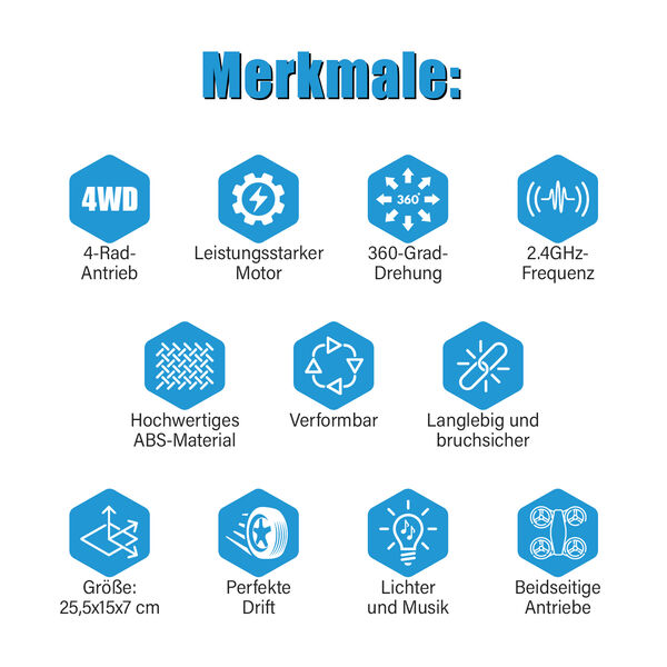 Mini-RC-Auto, Blau image number 6
