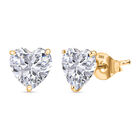 Moissanit Ohrringe 585 Gelb Gold ca. 3,74 ct.