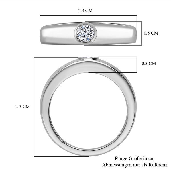 LUXURIANT VS-EF Labor Diamant Ring, 925 Silber rhodiniert - 0,25 ct. image number 5