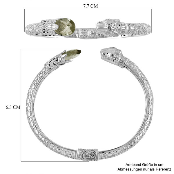 Royal Bali Kollektion- Grüner Prasiolith-Armreif, 19 cm - 3,60 ct. image number 5