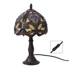 Art-Décor Lampe im Tiffany-Stil, Blumenmuster image number 1