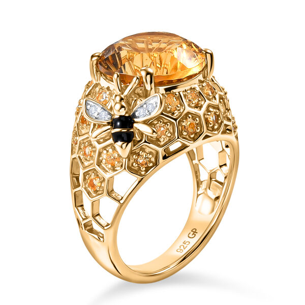 GP Trionfo Kollektion - Citrin Ring 925 Silber 750 Gelbgold Vermeil (Gr&ouml;&szlig;e 18.00) ca. 6.71 ct image number 5