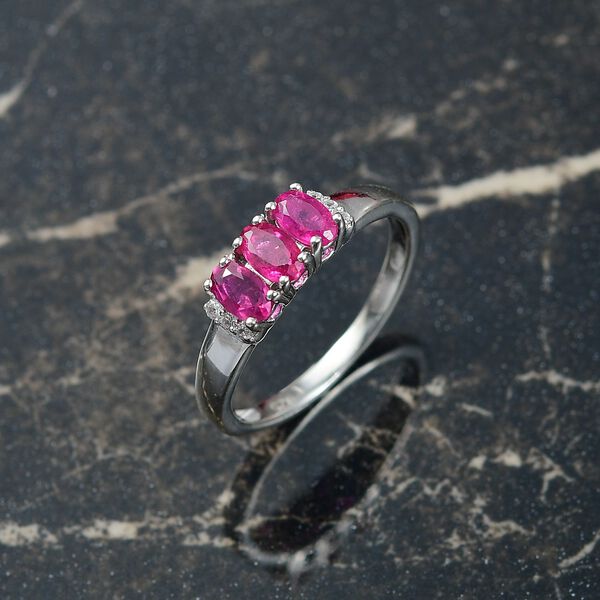 D’Joy Afrikanischer Rubin und Zirkon Ring - 1 ct. image number 2