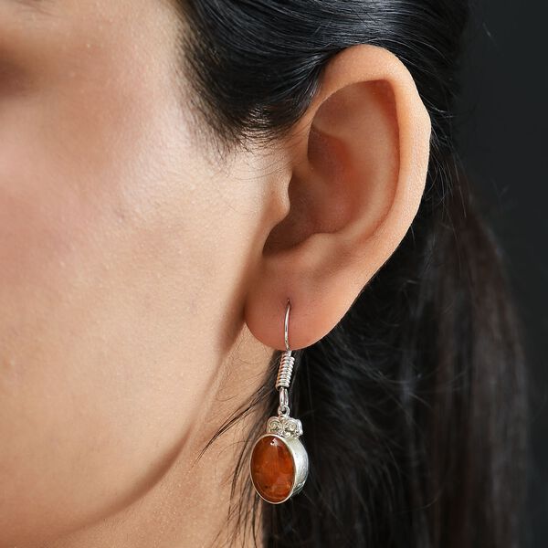 Feuer Opal Matrix Ohrringe 950 Kupfer ca. 11.00 ct image number 3