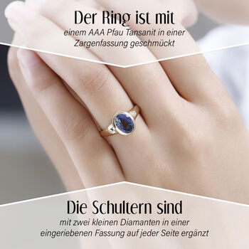 AAA Pfau Tansanit und Diamant Ring - 2,60 ct.