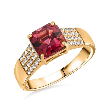 ILIANA AAA Rubellit und SI Diamant Ring in 750 Gold - 2,10 ct.