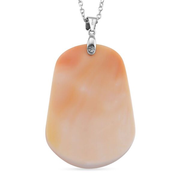 D'Joy Nat&uuml;rlicher Rosa K&ouml;nigsmuschel Perle Anh&auml;nger mit 50cm Kette - 44 ct. image number 5