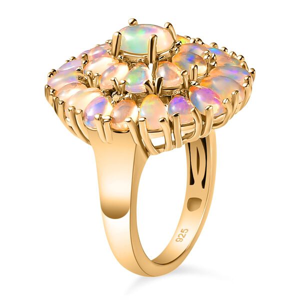 Natürlicher, äthiopischer Welo Opal und Zirkon-Ring - 3,83 ct. image number 5