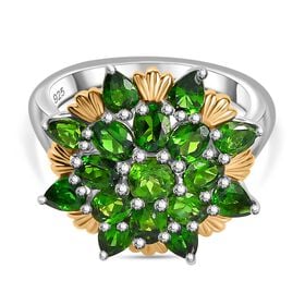 Natürlicher Chromdiopsid-Ring - 3,18 ct.