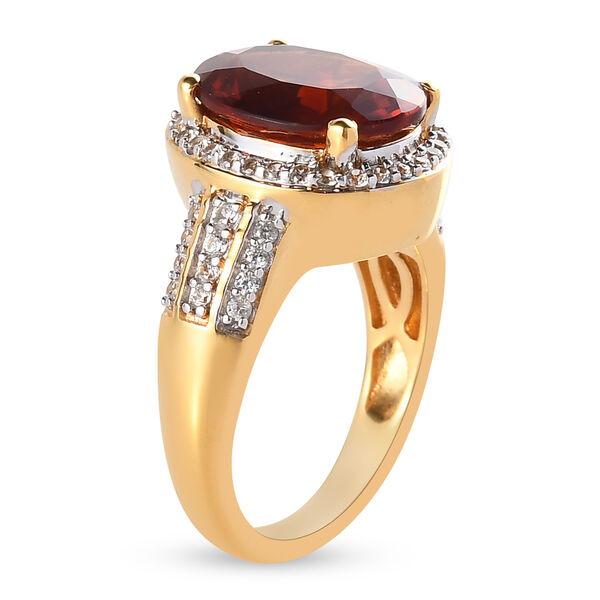 Kirsch-Citrin und Zirkon-Ring - 4,56 ct. image number 6