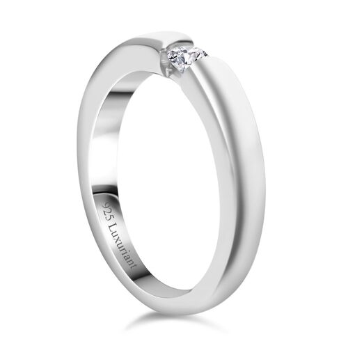LUXURIANT DIAMOND- VS Labor Diamant Ring, 925 Silber platiniert - 0,15 ct. image number 5