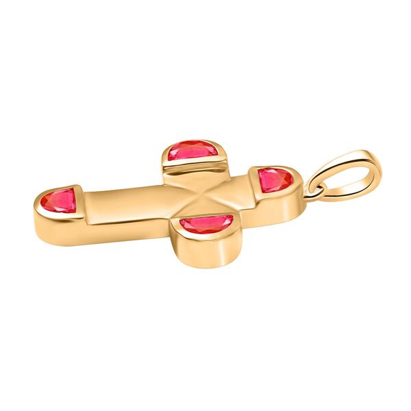 Sunset Triplett Quarz Kreuz Anhänger - 2,37 ct. image number 4