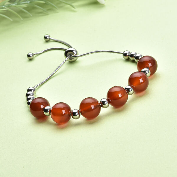 Karneol-Armband, ca. 15.25 cm, reiner Edelstahl ca. 53,00 ct image number 2
