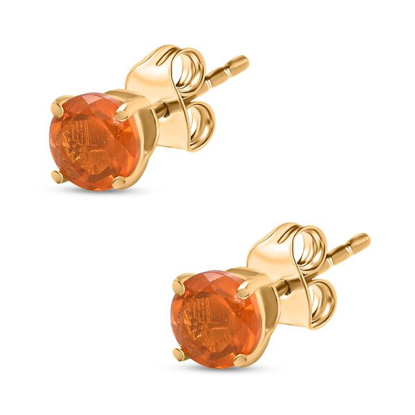 D'Joy AA Salamanca Feueropal Ohrringe 925 Silber 750 Gelbgold Vermeil ca. 0.72 ct image number 4