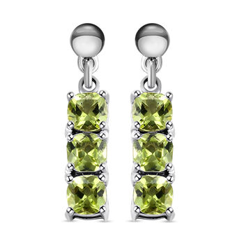 Nat&uuml;rliche Peridot-Ohrh&auml;nger in Silber, 1,05 ct.