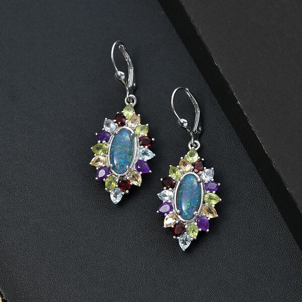Boulder Opal Triplett und Multi-Edelstein Ohrringe - 8,87 ct. image number 2