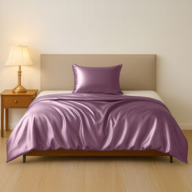 Serenity Night - 100% Maulbeerseide Sommerseidendecke mit Seidenfüllung Daunenkissen und Seidenkissenbezug Rosa