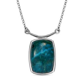 Natürliches Tafelberg Shadowkite Collier, ca. 45 cm, 925 Silber platiniert ca. 13.91 ct