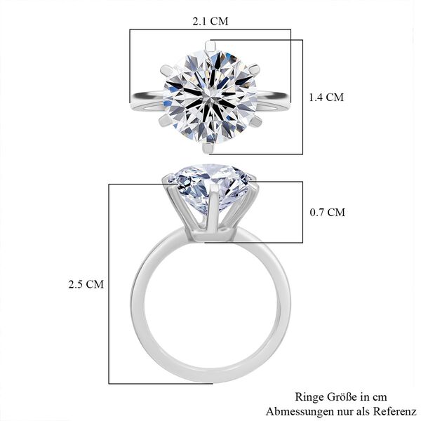 LUXURIANT IGI zertifizierter VS-EF Labor Diamant Ring in 950 Platin - 5 ct. image number 5