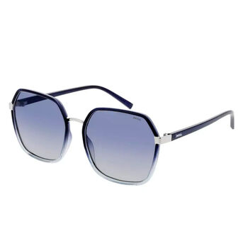 Swiss Eyewear SOLE & LUCE - Ultra-Polarized Sonnenbrillen mit UV400 schutz, Silber und Blau