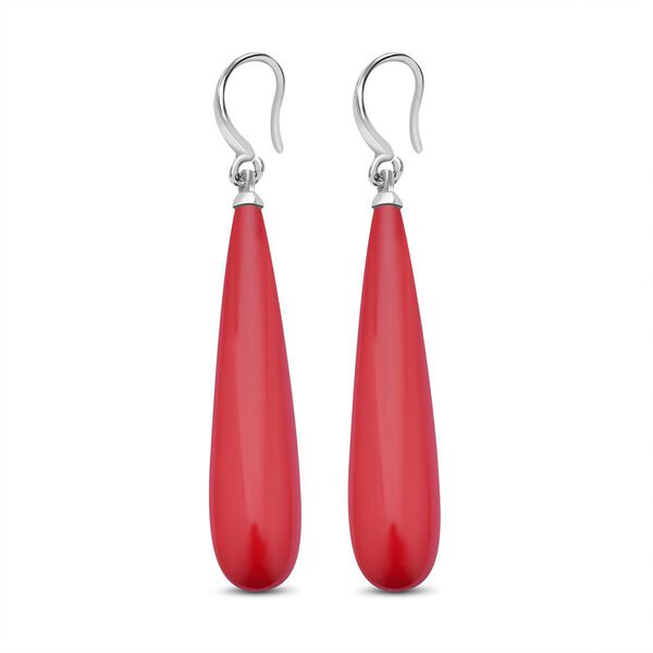 Korallefarbe Muschelperle Ohrringe 925 Silber rhodiniert image number 4