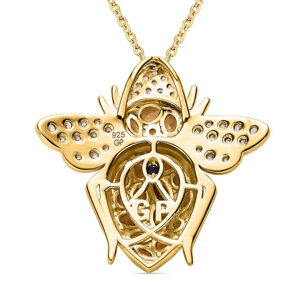 GP Italian Garden Kollektion- AA Citrin, Zirkon und Saphir-Anh&auml;nger mit 50cm Kette - 4,17 ct. image number 4