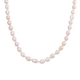 D'Joy weiße Süßwasser Perle 45+5cm Halskette