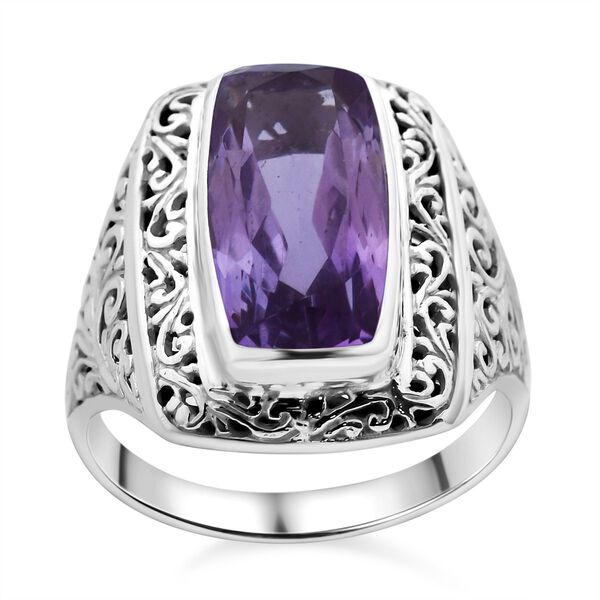 Royal Bali - Rose De France Amethyst Ring, 925 Silber (Gr&ouml;&szlig;e 19.00) ca. 8.36 ct