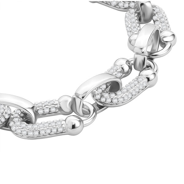 Wei&szlig;er Zirkonia Armband ca. 18 cm Nickelfreies Messing Standard 1.60 ct image number 3