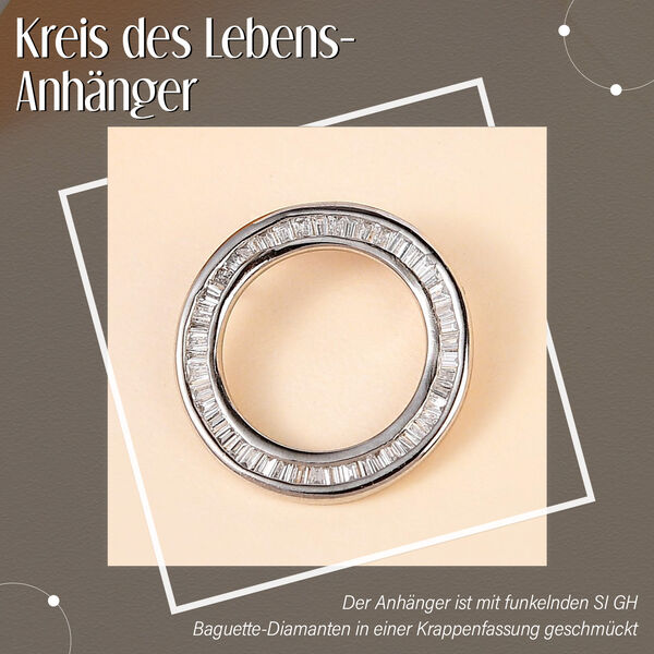 SI GH Diamant Anhänger in 950 Platin - 0,25 ct. image number 2