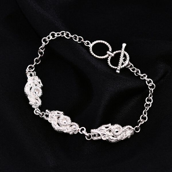 Royal Bali Kollektion- Drachen 19cm  Armband in 925 Silber image number 1
